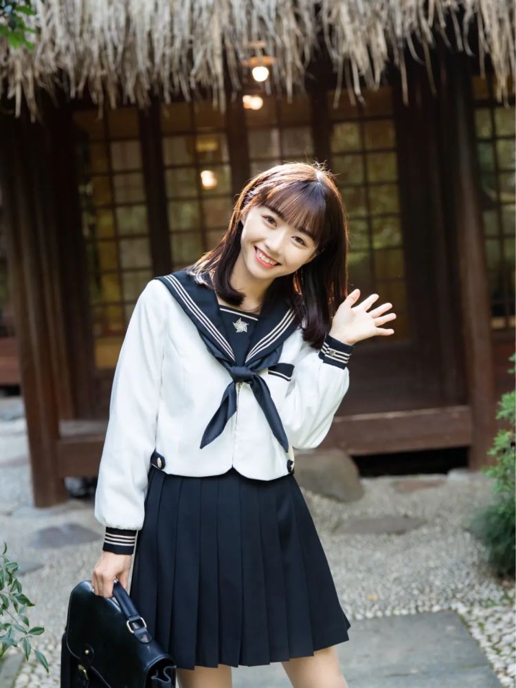 jk制服少女写真元气水手服满满的阳光女孩氛围感