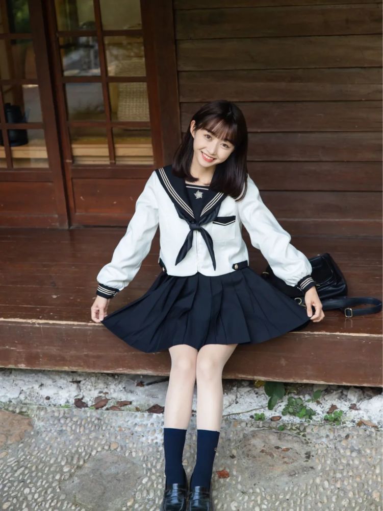 jk制服少女写真元气水手服满满的阳光女孩氛围感