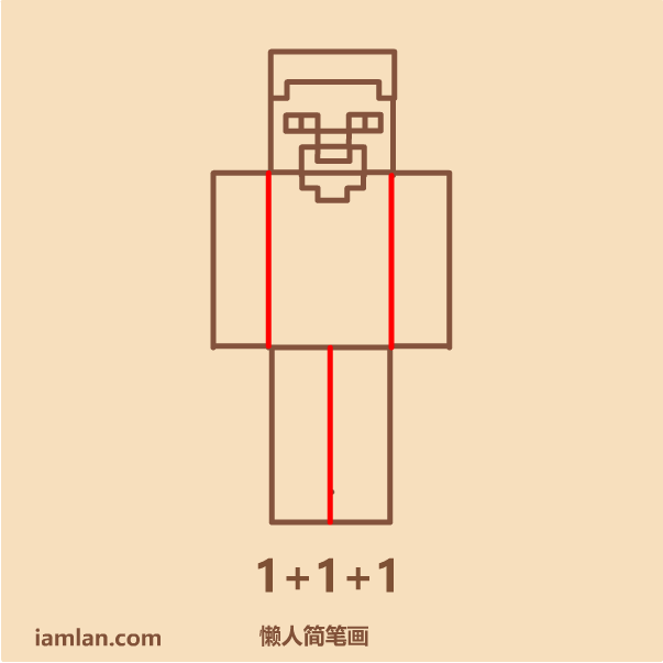 我的世界史蒂夫简笔画