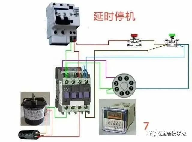 常用接触器断路器电机等实物接线彩图