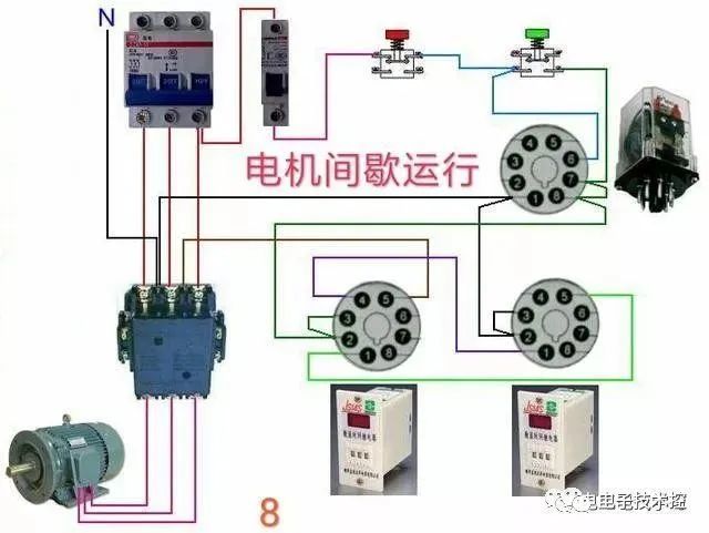 常用接触器断路器电机等实物接线彩图