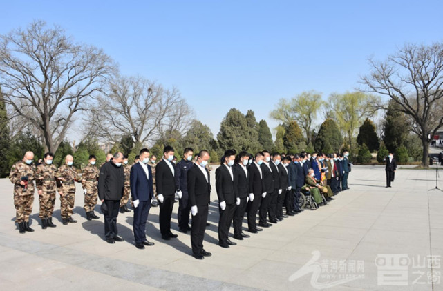 山西省爱国拥军促进会在太原市牛驼寨烈士陵园庄严举行主题为"缅怀