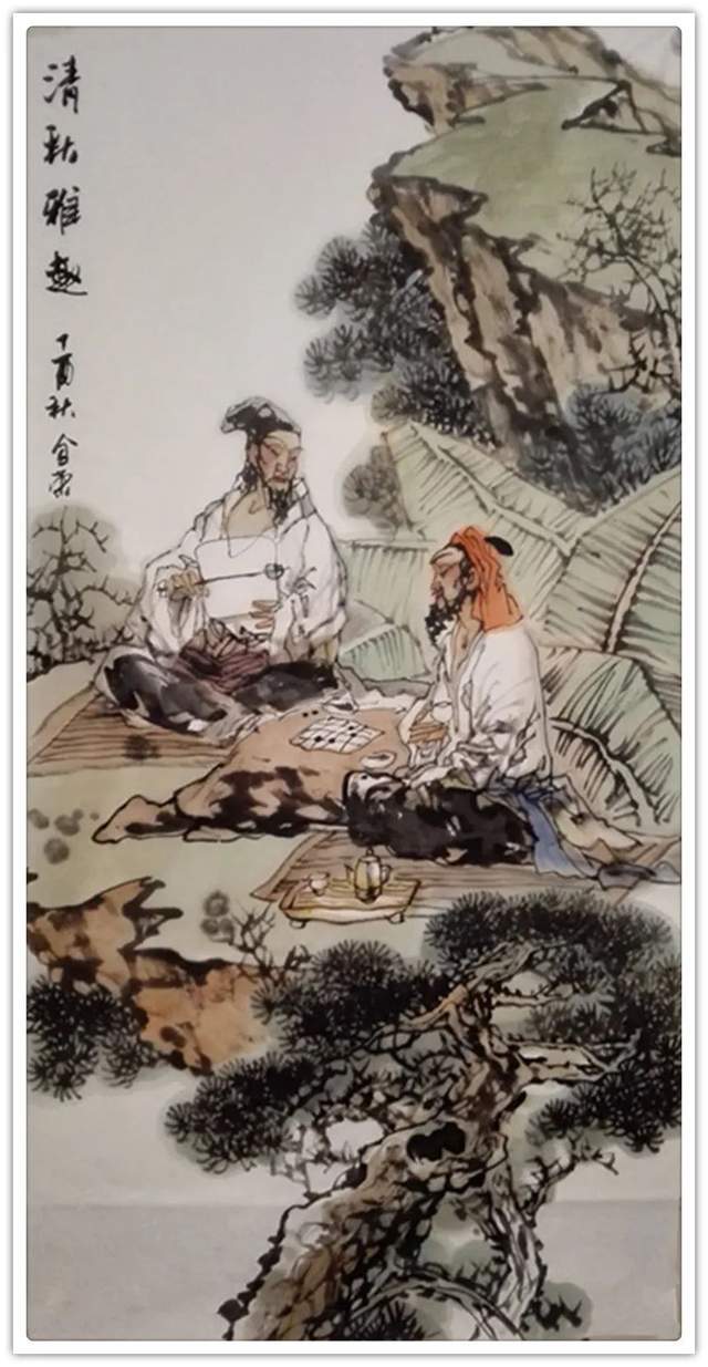 对于鹰这种动物的描绘,他笔锋犀利,纵情挥洒,整幅作品充满了刚劲的