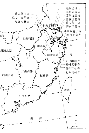 南宋皇帝钦定五山十刹15寺其中浙江的就有11个占一多半