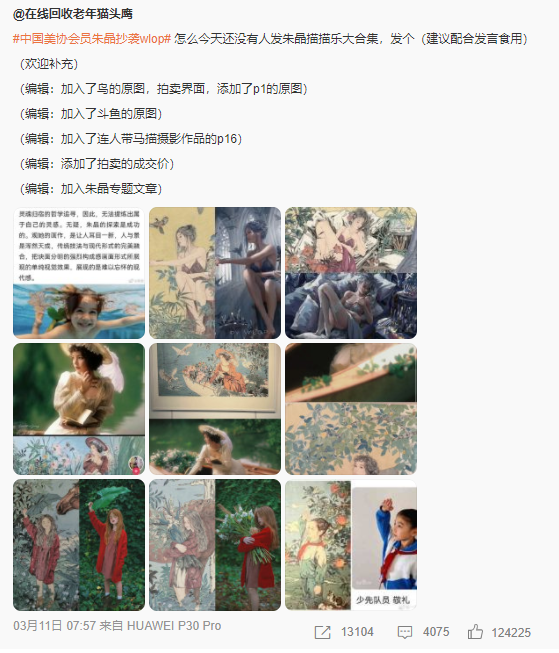 无耻到家中国美协会员抄袭百万画师的作品一张作品卖8万网友这哪是