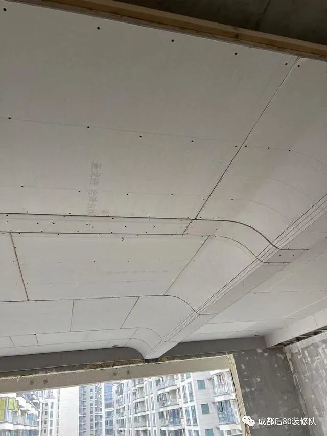 成都绿地新里城装修|水电改造图 木工弧形吊顶图