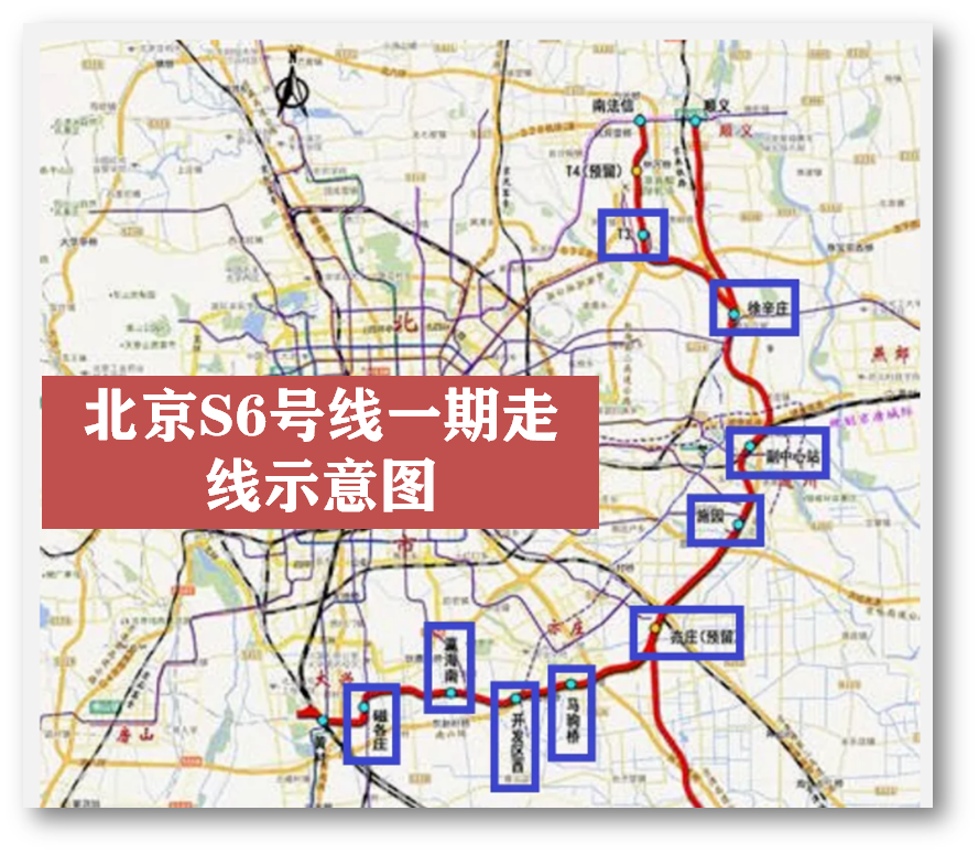 通武廊相关与北京段连接通道s6线新城联络线新进展