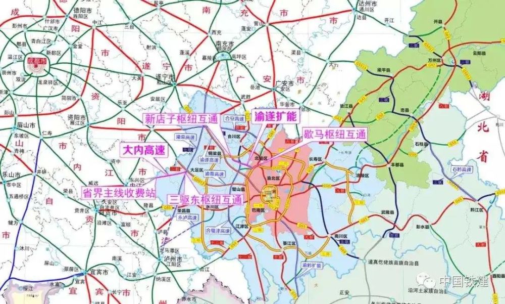 高新区,安居区,止于川渝交界处,全长约47公里,实施"四改八"扩容改造