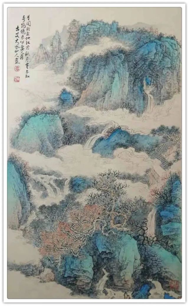 满纸空翠如可扫 赤城霞气苍梧烟—著名画家卢锋作品欣赏