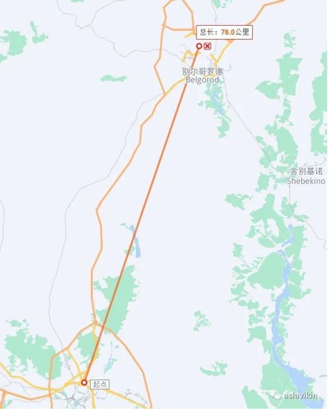乌军选择的目标是离乌克兰很近的俄边境城市别尔哥罗德.