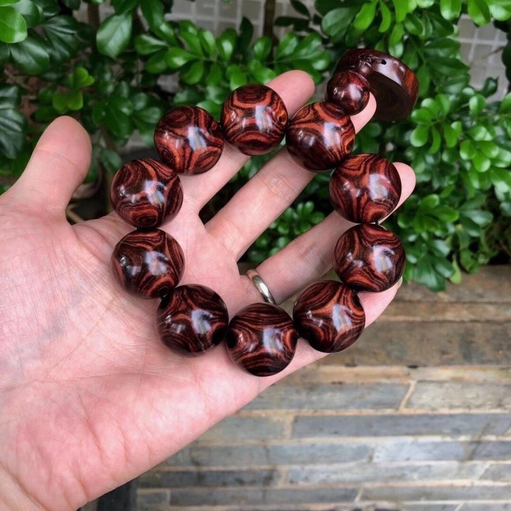 大旗海黄海南黄花梨手串盘玩保养方法新手必看
