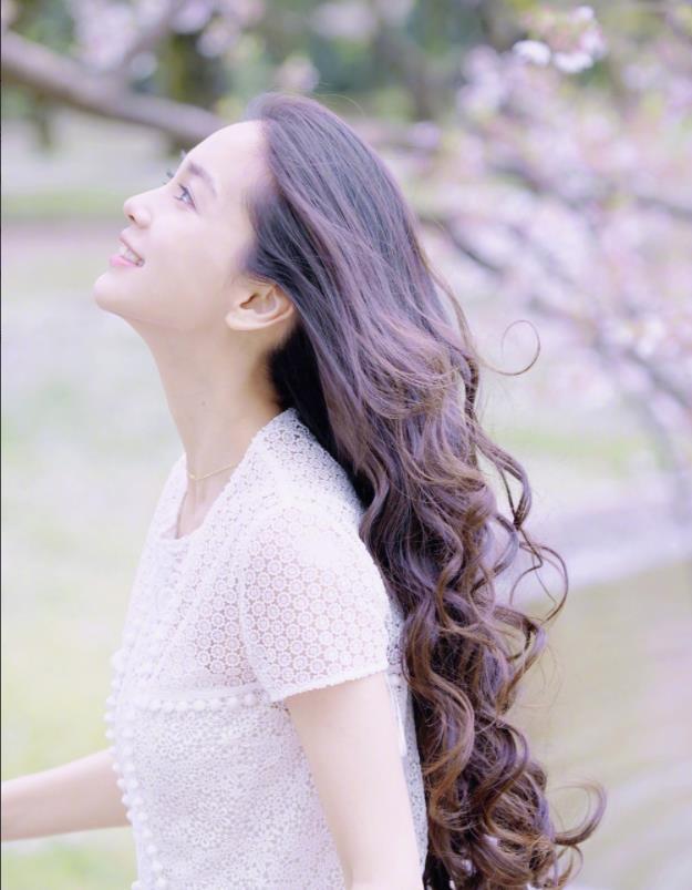 angelababy六年后再赏樱花淡妆浓抹总相宜真是人比花娇