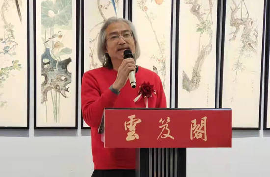 予觉学社社长,著名画家隋牟致辞伯揆美术馆馆长,著名画家伯揆致辞云笈