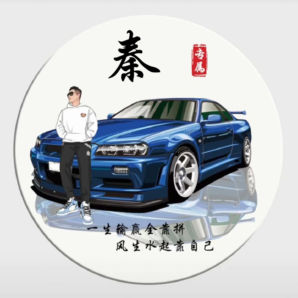 2022年社交平台都在用汽车人物做专属姓氏头像第1期