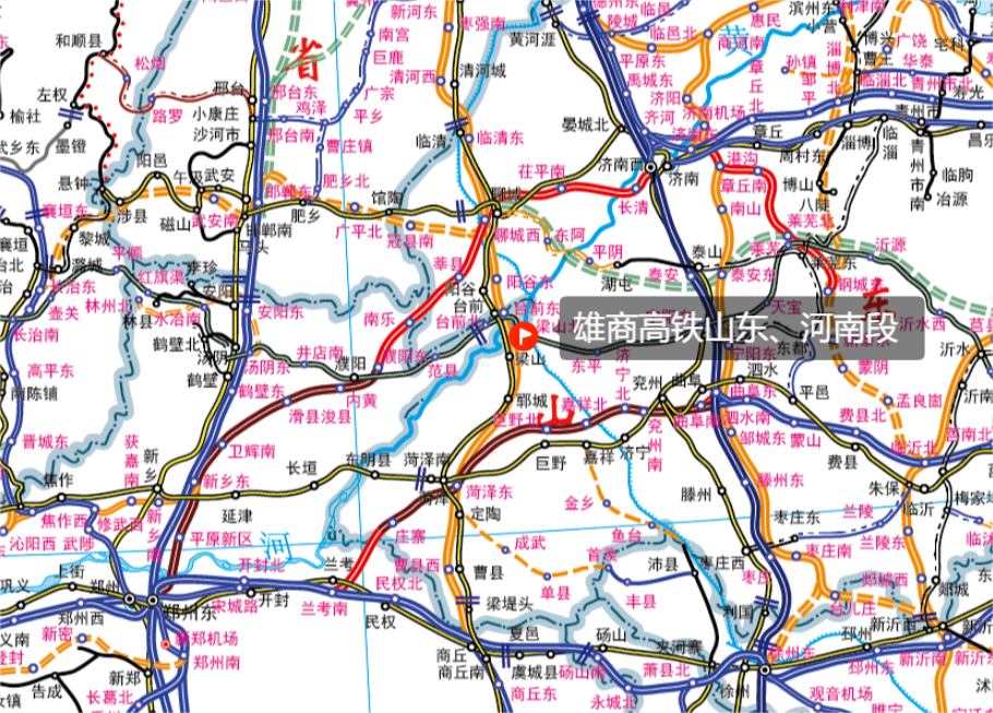 目前雄商高铁的可研,环评,洪评都已获批,是河北,河南,山东三省今年