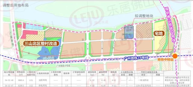 乐居从控规图中发现,此次控规披露了广州地铁19号线在三山新城的走向