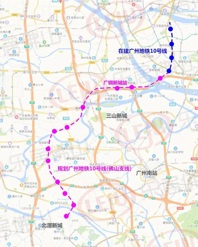 广州地铁26号线无独有偶,近日在顺德新城南城水轴片区最新规划中,又