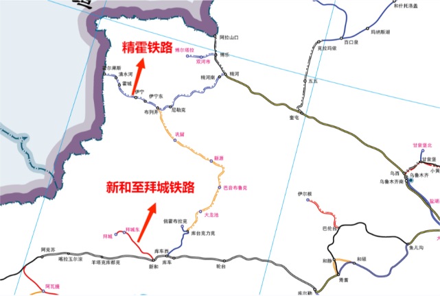 除续建铁路外,2022年新疆3条铁路计划新开工,还有2条储备线路