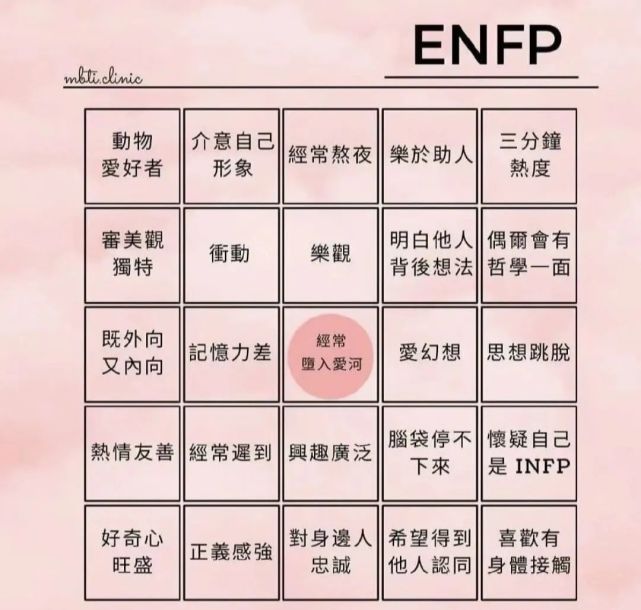 enfp是mbti16个人格中的人格之一,是竞选者型人格,也叫激励者型人格