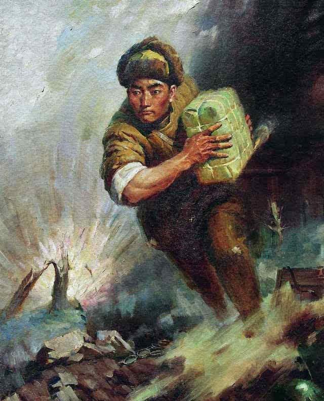 烈士,第二个是上甘岭战役中舍身堵抢眼的黄继光烈士,一级英雄卜广德