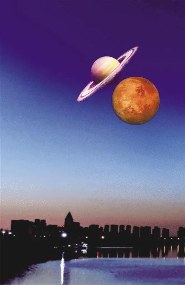 今日凌晨火星土星上演双雄会