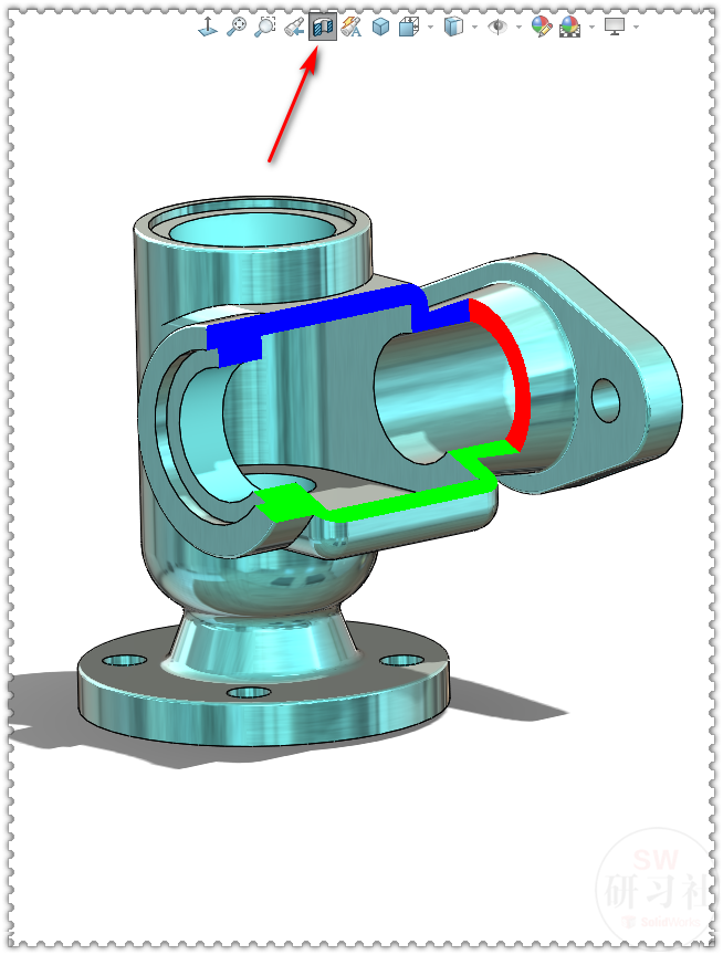 solidworks3d工程图视图的剖面图