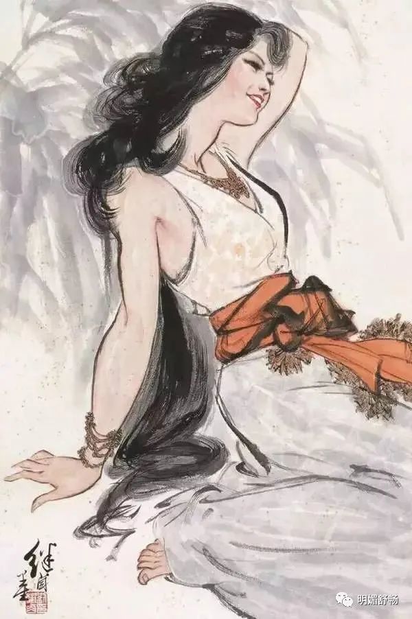 画功超强的绘画大师刘继卣人物女33图