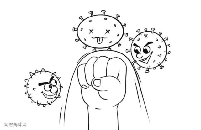 抗击新型冠状病毒怎么画简单