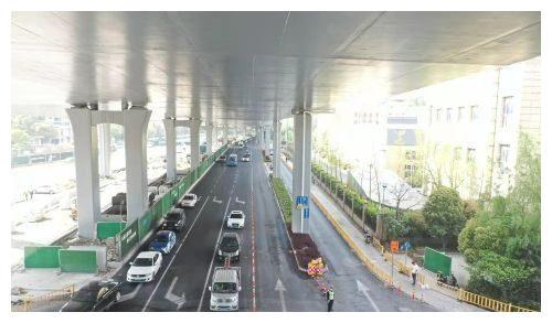 杭州风情大道地面道路湘西路以南顺利通车