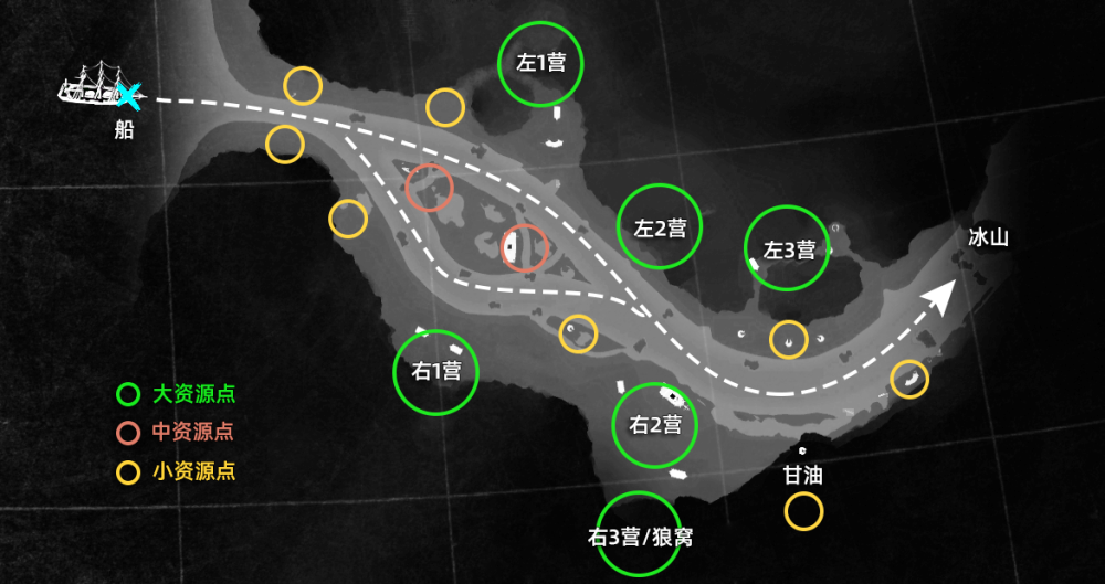 海上狼人杀恐惧饥荒dreadhunger攻略全地图资源点汇总