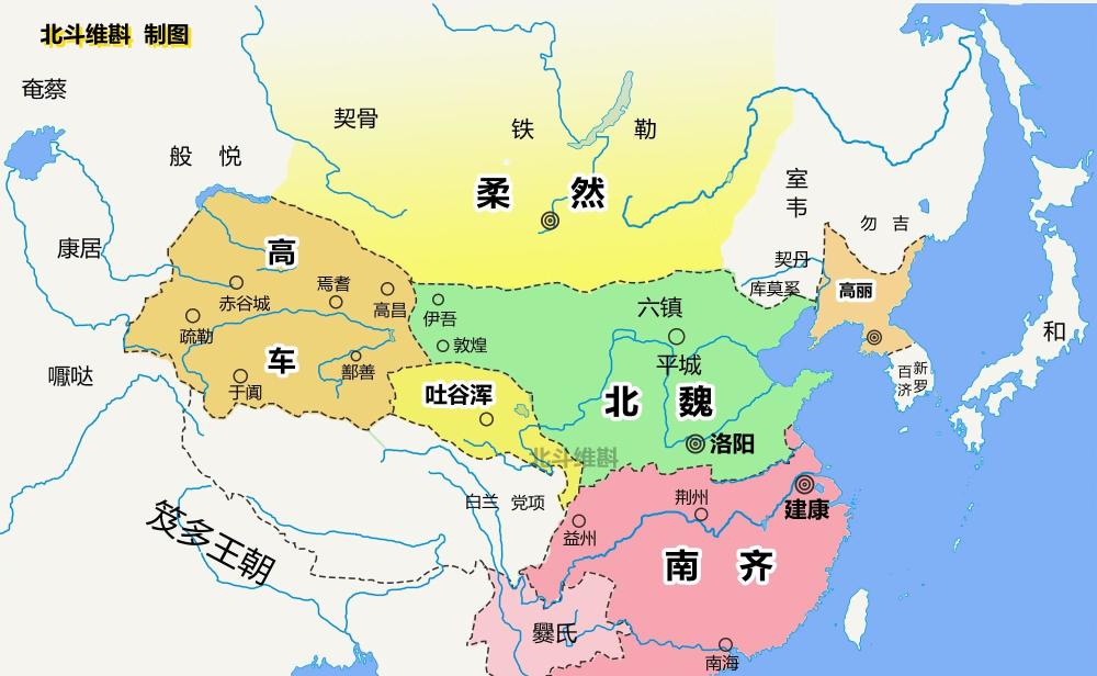 从南北朝对峙到隋朝灭陈从地图看华夏再次统一的历程