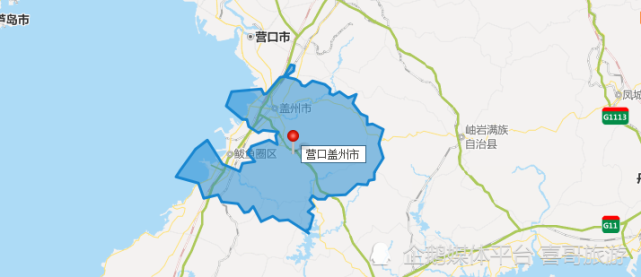 (1)盖州市,隶属于营口市,位于渤海辽东湾东岸,辽东湾经济区南部,北接