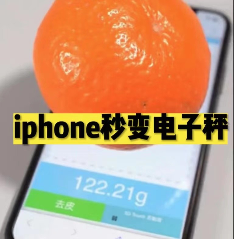 iphone电子秤功能可以称水果