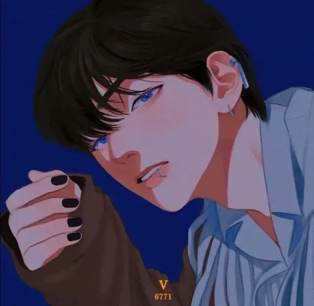 2022年单人头像男生插画头像
