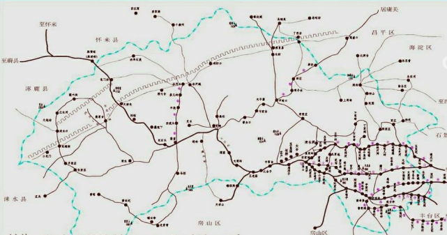 北道(西山大道,中道(王河古道)和南道(庞潭古道和芦潭古道)