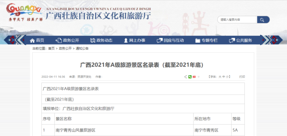 来源:青秀山风景区微信公众号记者梳理发现,目前广西有8个5a级旅游