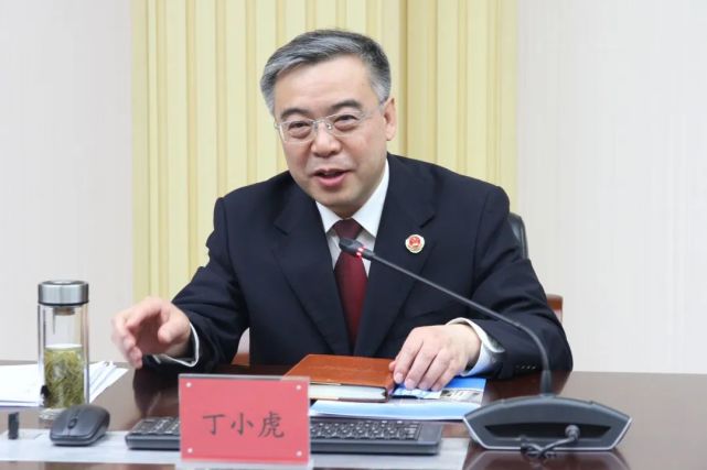 座谈会上,长安区检察院党组书记,检察长丁小虎汇报了各项检察业务开展