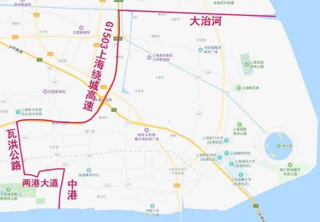 具体划分界限如下:具体范围为:北至大治河,西至g1503高速公路—瓦洪