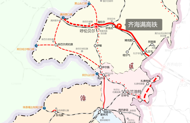 齐海满高铁还有内蒙古,该区透露延榆鄂高铁,包鄂高铁,齐海满等高铁均