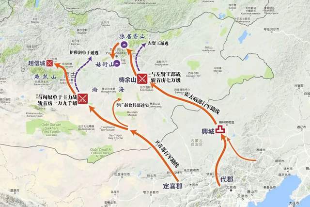 24岁,因病逝世,陪葬茂陵,其是采用石雕还原祁连山茂,追谥为景桓侯.