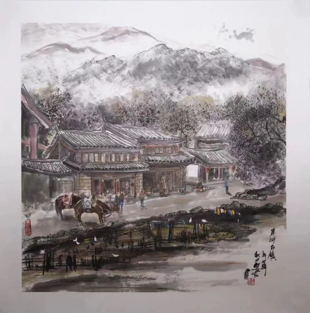 丽江关注这100幅记录丽江美景的水墨画将捐赠给我市永久收藏