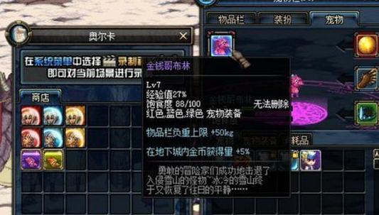 第7 贝雷斯普特这个宠物满级之后就是一个灯神的形态,但是它在小的