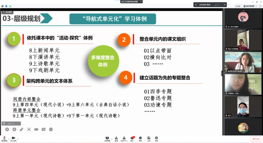 线上教学主题研讨语文大单元教学表现性任务初探