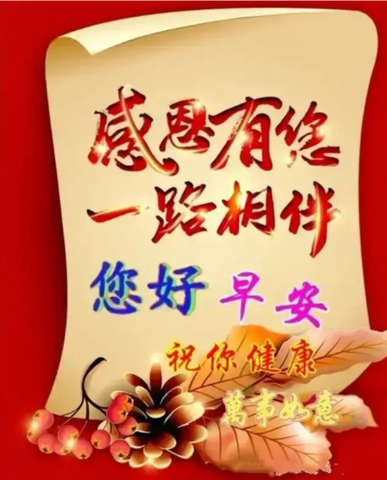 早上好祝福感恩有您我的朋友