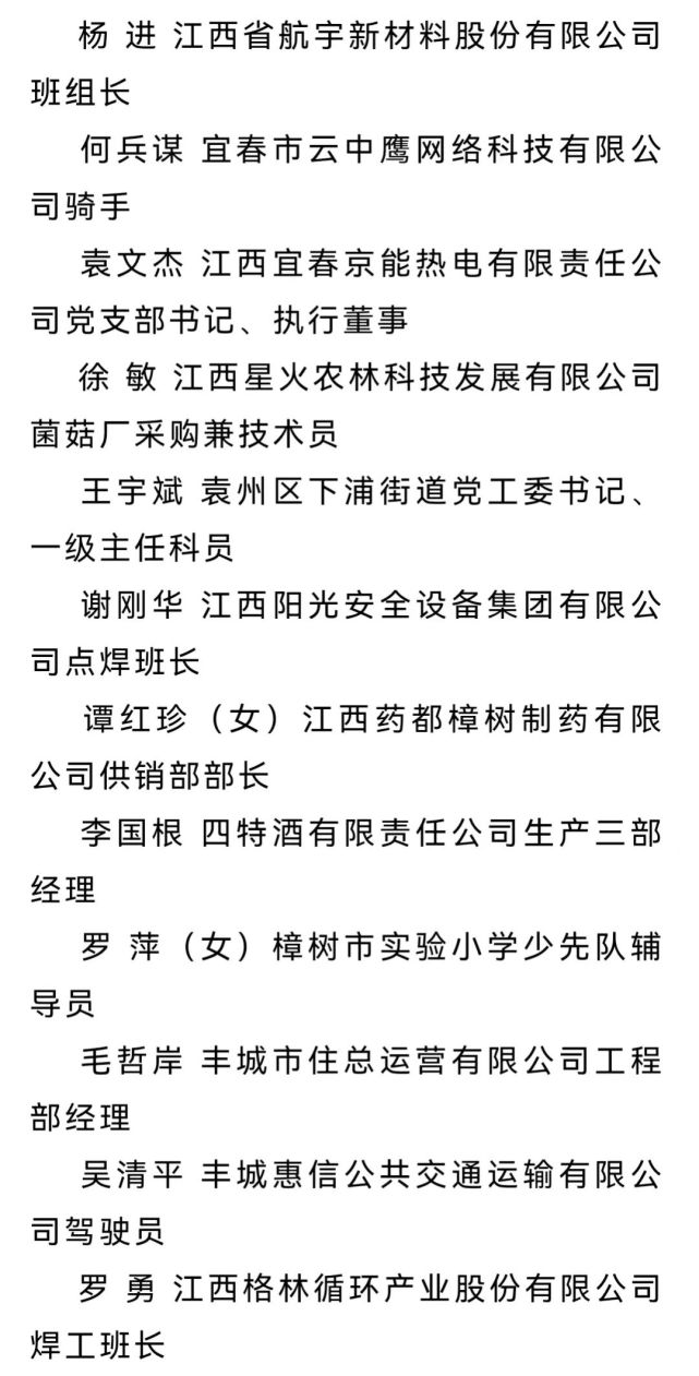 宜春这些单位和个人拟获表彰!