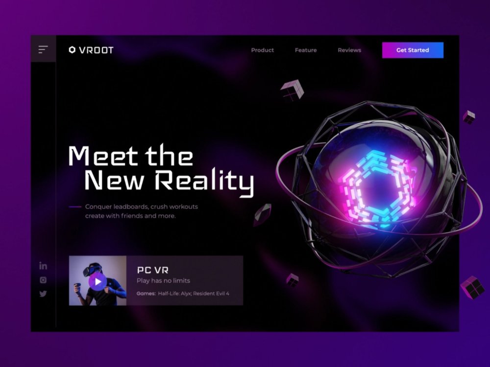科幻已成现实 12组VR产品WEB首页设计灵感