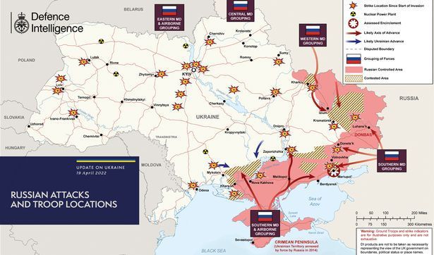 英国绘制地图显示乌克兰战局重大变化