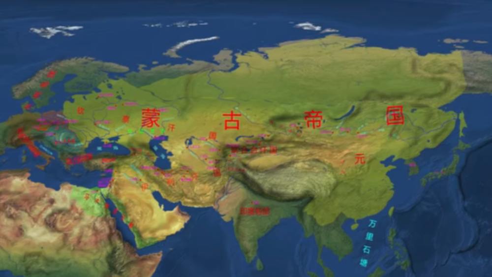 主要是通过大规模的向外扩张战争——蒙古帝国三次西征