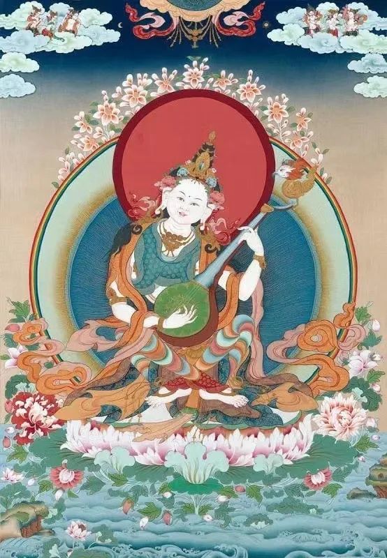 印度三大神之一的梵天的左手大拇指上出生的女神,后来成为梵天的妻子