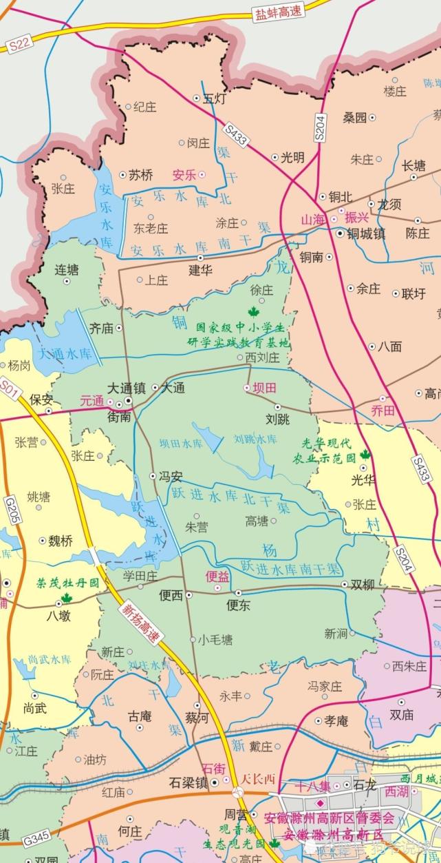 天长市大通镇简介大通镇地图赏析